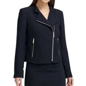 DKNY Navy Moto Jacket